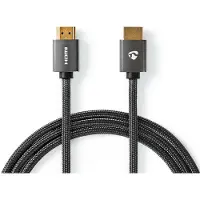 Nedis Câble Hdmi Haut Débit Cvtb34000gy20 Sur Ethernet Hdmi-hdmi 4k Arc 18 Gbps Coton 2 M 60hz