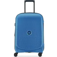 Delsey PARIS trolley Belmont Plus 4 Double Rolls Cabin Trolley Slim Line 55 Zinc Blue bleu