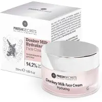 MADIS S.A. GREECE Fresh Secrets Crème hydratante pour le visage au lait d'ânesse – pour peaux grasses à normales 50 ml