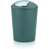 kela Seau à couvercle basculant Marta plastique gris 29cm 19,5cmØ 5l, 22302