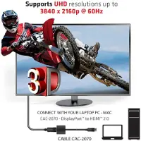 Club 3D Cac2070 Displayport To Hdmi Adapter Noir