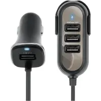 Forever PC-01 chargeur de voiture (4 x USB 5,8 A) pour les passagers, Adaptateur pour véhicule, Noir