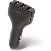Forever Chargeur de voiture triple USB CC-05 4.8A, Adaptateur pour véhicule, Noir