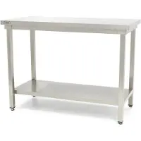 Maxima - Table Gastro en inox - 200 x 60 cm - Hauteur réglable - avec étagère de stockage