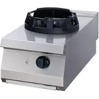 Maxima - Cuisinière Wok Gastro à haut rendement - Ø28,5 cm Anneau de cuisson - Unité unique - 70 cm Profond - Gaz