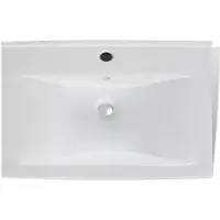 vidaXL Vasque de luxe en céramique Rectangulaire Blanc avec trou pour robinet 60x46 cm