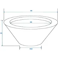 Europalms LEICHTSIN BOWL-15, blanc, brillant