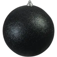 Europalms Boule décorative 20cm, noire, scintillante