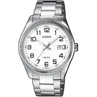 Casio Ltp1302pd7bve 34.5mm 5atm Quartz Analogical Woman Watch Argenté Femme