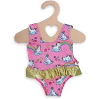 Heless Maillot de bain Licorne - - Taille 28-35 cm - Rose - Pour fille - 3 ans et plus