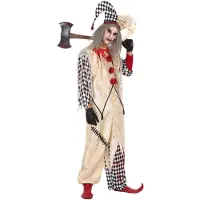 Atosa Bloody Arlequin Costume Beige M-L Enfants