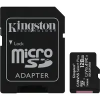 Kingston micro SDXC Canvas Select Plus 128 Go 100 Mo/s + Adaptateur SD