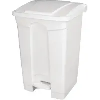 Jantex Poubelle de cuisine à pédale blanche 65 L