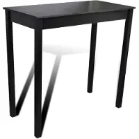 vidaXL Table de bar MDF noir 115x55x107 cm