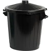 Cosy & Trendy Poubelle avec couvercle noir 80 l