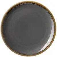 Olympia Assiette Plate Ronde Grise 230 Mm Lot De 6