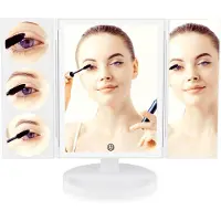 RIO Rétroviseur cosmétique rabattable RIO MMFS, éclairage LED, inclinaison