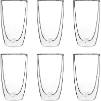 Viva Scandinavia - Glass Double Walled 490 ml Set of 6 Pieces (V84900), Verres, Transparent