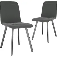 vidaXL Chaise de salle à manger 2 pcs. Gris velours