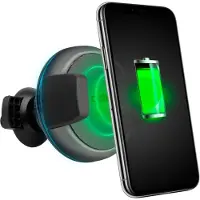 SBS Support de voiture pour téléphone circulaire Wireless Clamp Chargeur Qi 10W
