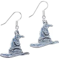 GED Harry Potter Sorting Hat Earrings, (Plaqué argent)