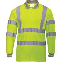 Portwest S277 Polo de sécurité à manches longues jaune taille XL