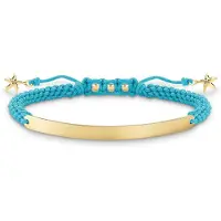 Thomas Sabo Bracelet Femme - - LBA0060-848-1 - Argent - Doré et Turquoise - 12-19 cm