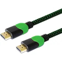 Savio Câble HDMI - SAVIO - GCL-03 - 1.8m - v2.0 - Braided vert-noir