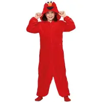 MOM Elmo Pajama Junior Costume Rouge 5-6 Years Enfants