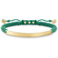 Thomas Sabo Bracelet Femme - - LBA0061-848-6 - Argent - Vert et doré - 12-19 cm