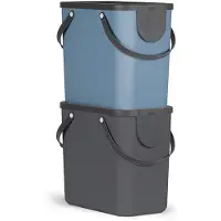 Rotho Système de tri des déchets ALBULA, modèle 2ème génération, couleur : anthracite / bleu