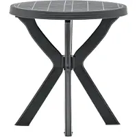 vidaXL Table de bistrot anthracite Ø70 cm plastique