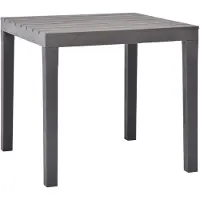 vidaXL Table de jardin moka 78 x 78 x 72 cm plastique