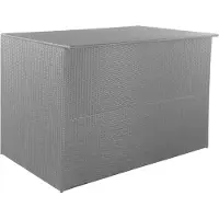 vidaXL Coffre de rangement Garden Noir 150x100x100 cm Poly rotin