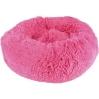 Flamingo Lit pour chien , rond, couleur crème et rose