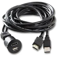 Alpine Câble USB/HDMI KCU-1H, compatible avec les modèles Fiat, Citroën et Peugeot
