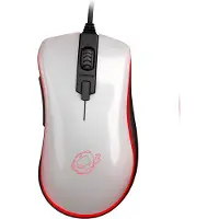 Ozone Neon M50 Souris pour droitiers optique 6 boutons filaire USB blanc brillant