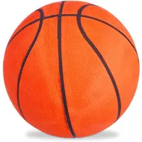 Relaxdays Ballon de Basket-Ball antidérapant pour intérieur et extérieur - Valve en Caoutchouc - Entraînement des Adolescents - Taille 7 - Orange