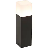 QAZQA Lampe d'extérieur sur pied noire avec opale blanche 30 cm - Danemark