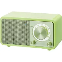 Sangean Genuine mini WR-7 vert Radio de table portable rétro avec Bluetooth