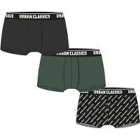 Urban Classics Boxers vert foncé / noir / blanc