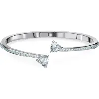 Swarovski Bracelet-Jonc Attract Soul Heart, Blanc, Métal Rhodié