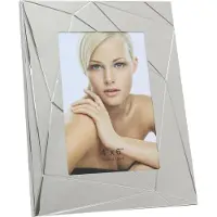 Deknudt Cadre métallique large en argent brillant 10x15