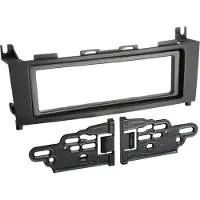 ACV Adaptateur de façade 1-DIN compatible avec Mercedes GLK-Class 2010 - 2012 noir