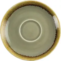Olympia Plats à cappuccino Kiln | Vert mousse | 14 cm | 6 pièces