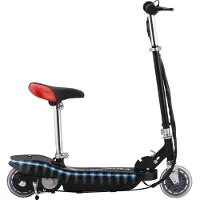 vidaXL Trottinette électrique pour enfants avec siège et LED 120 W noire
