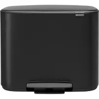 Brabantia Bo Pedal Bin 11 + 23 litres Noir Mat
