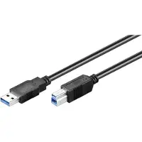 Alcasa electronik USB3.0 Kabel A-B schwarz 3m