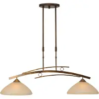 Masterlight Lampe suspendue salle à manger Bolzano Brun bronze à 2 lumières