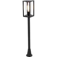 QAZQA Lampadaire d'extérieur industriel noir 100 cm IP44 - Charlois